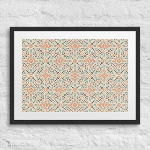 Dotwork Scatter Matted Framed Poster mockup 1 pattern preview
