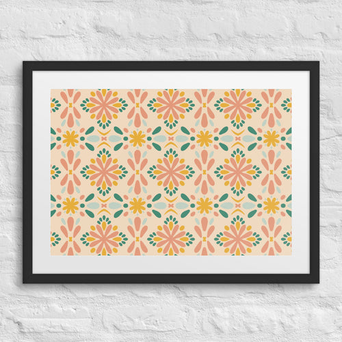 Picnik Scatter Matted Framed Poster mockup 1 pattern preview