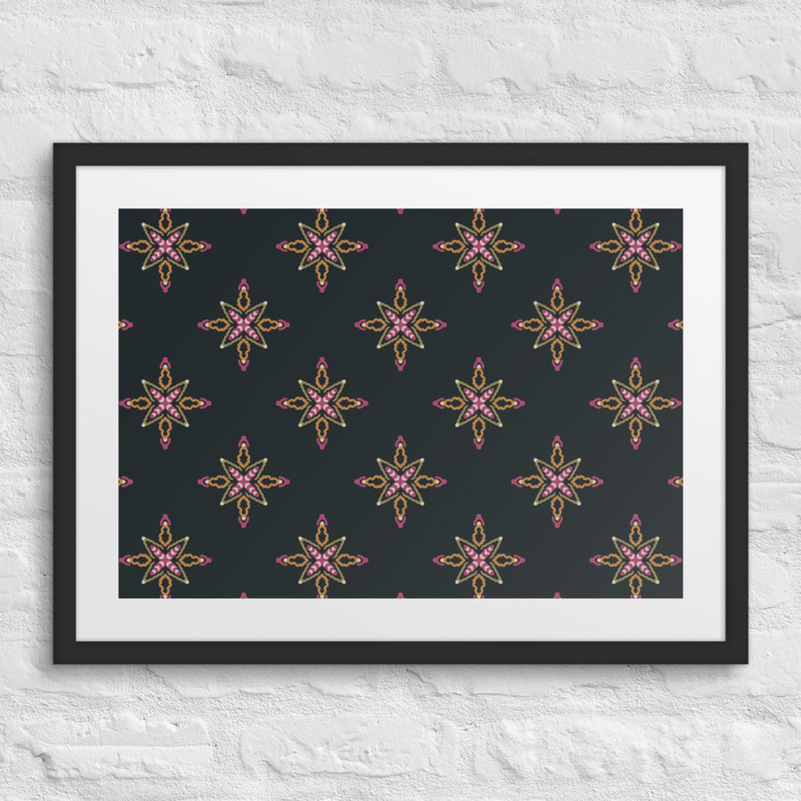 Disco Star Matted Framed Poster mockup 1
