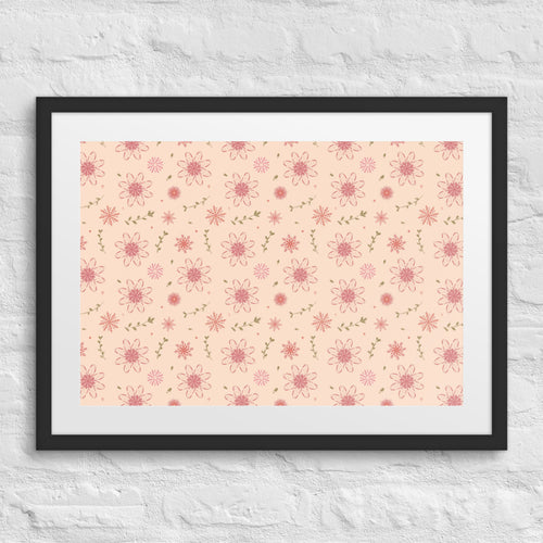 Delicate Romance 3 Matted Framed Poster mockup 1 pattern preview