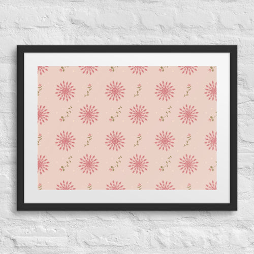 Delicate Romance 4 Matted Framed Poster mockup 1 pattern preview
