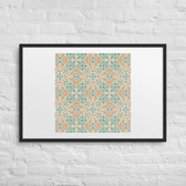 Teal Scroll Tile — 24