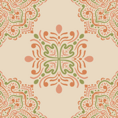 Peach Paisley Tile
