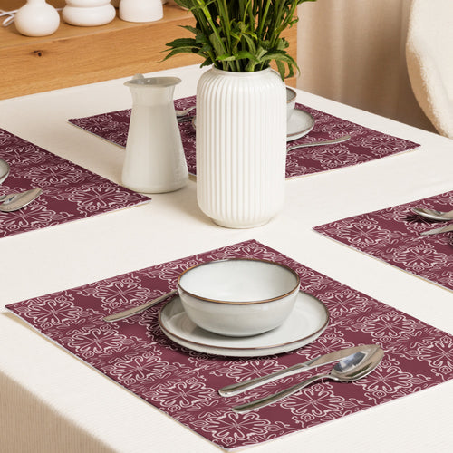 Crimson Garden Placemat Set mockup 1 pattern preview