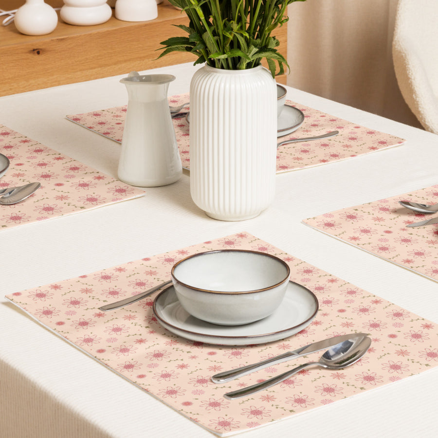 Delicate Romance 3 Placemat Set mockup 1