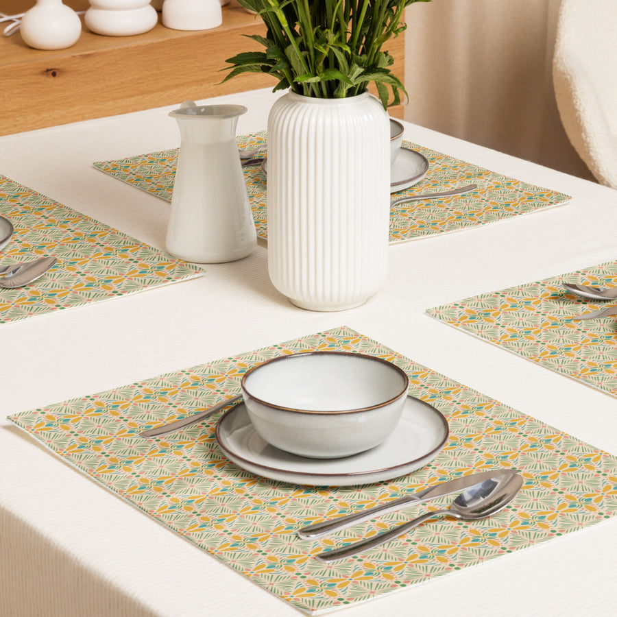 Sunshine Petal Placemat Set mockup 1