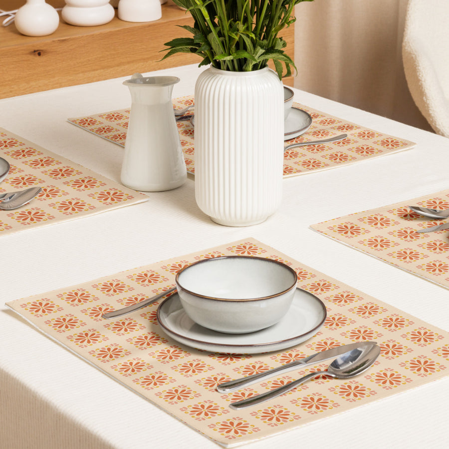 Folk Daisy Placemat Set mockup 1