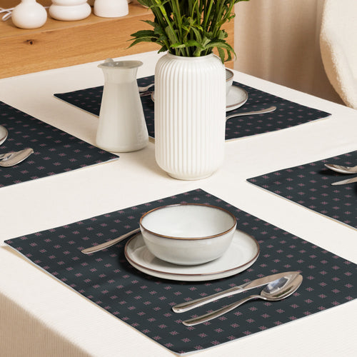 Pink Dot Flower Placemat Set mockup 1 pattern preview
