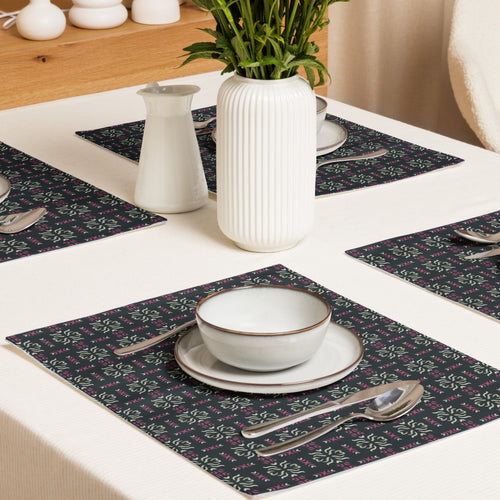 Sage Heart Cross Placemat Set mockup 1 pattern preview