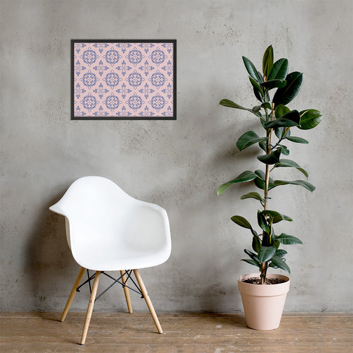 Cobalt Tulip Framed Photo Poster mockup 1 pattern preview
