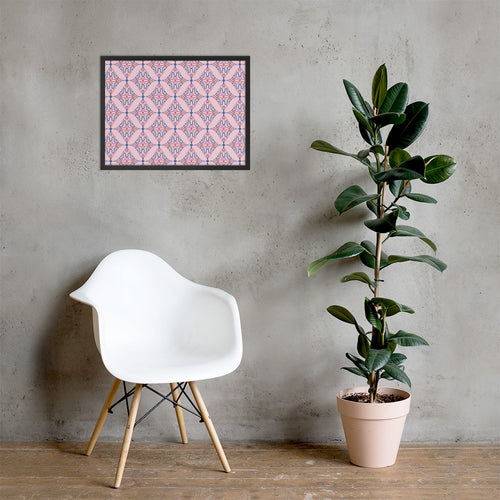 Butterfly Vine Framed Photo Poster mockup 1 pattern preview