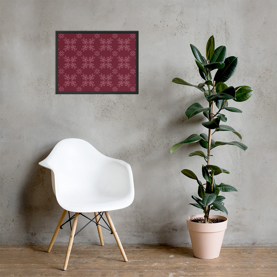 Burgundy Daisy Framed Photo Poster mockup 1