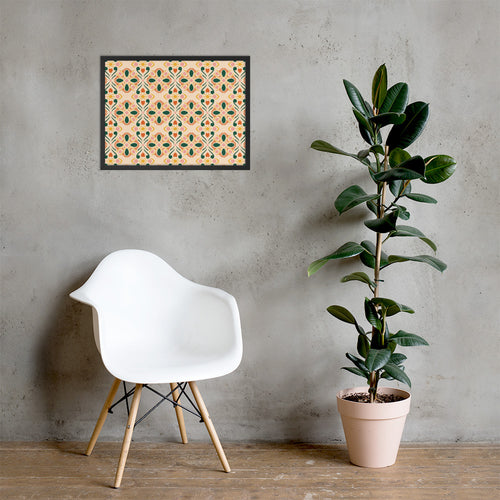Sunheart Tile Framed Photo Poster mockup 1 pattern preview
