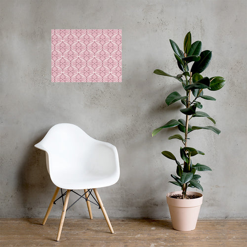 Rose Damask Photo Poster mockup 1 pattern preview