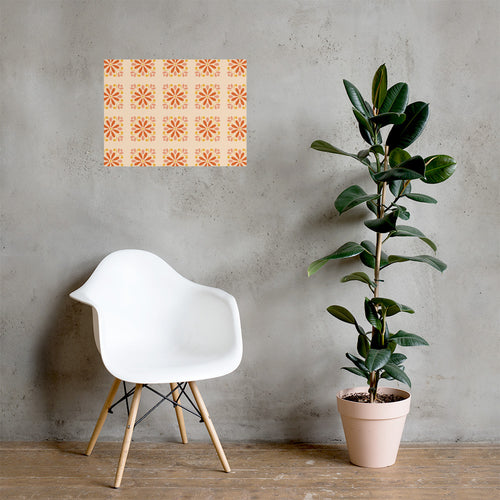 Folk Daisy Photo Poster mockup 1 pattern preview