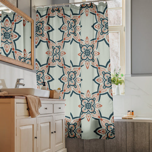 Star Souk Shower Curtain mockup 1 pattern preview