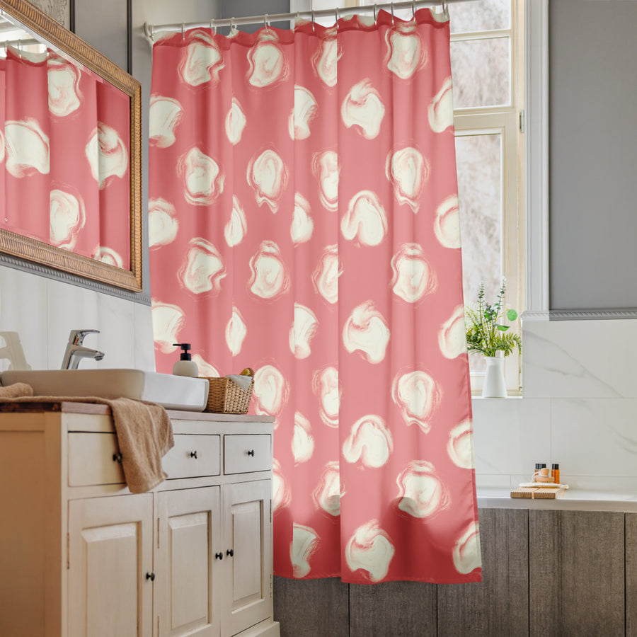Delicate Romance 2 Shower Curtain mockup 1