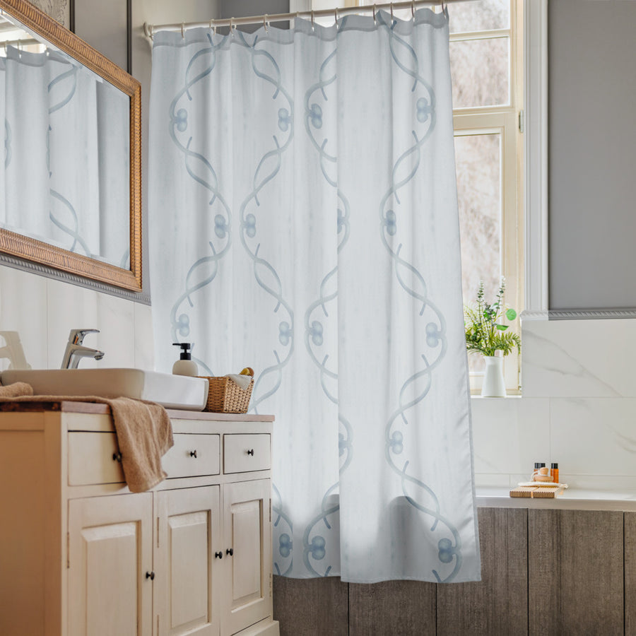 Misty Damsel The Vines Know Shower Curtain mockup 1
