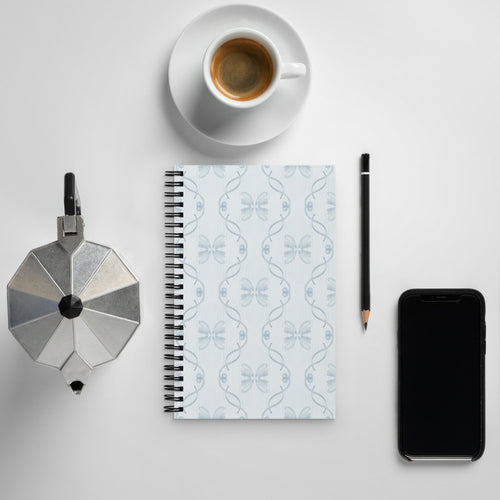 Misty Damsel Reading Room Spiral Notebook mockup 1 pattern preview