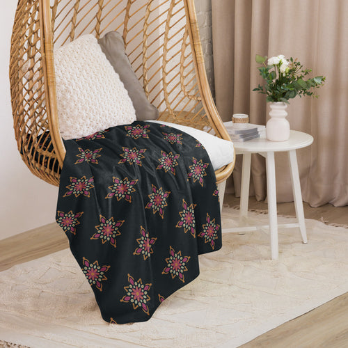 Dot Medallion Sherpa Blanket mockup 1 pattern preview
