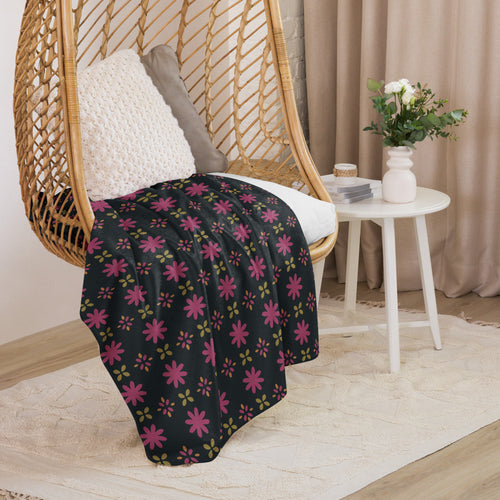 Disco Petal Scatter Sherpa Blanket mockup 1 pattern preview
