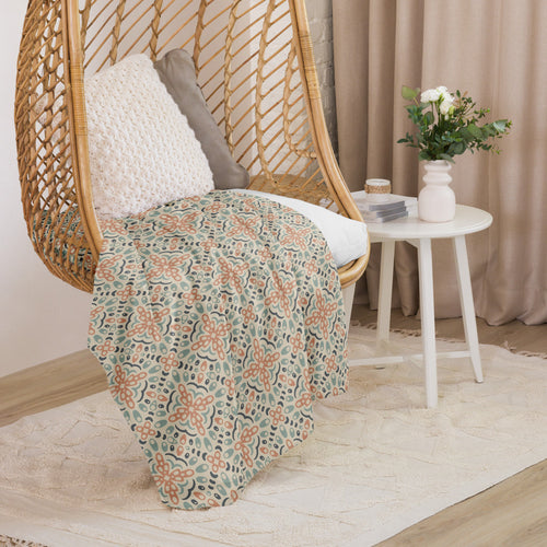 Dotwork Scatter Sherpa Blanket mockup 1 pattern preview