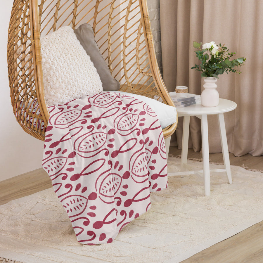 Alison Petal Throne Sherpa Blanket mockup 1