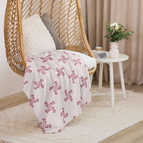 Alison Fancy Corners Sherpa Blanket mockup 1 pattern preview