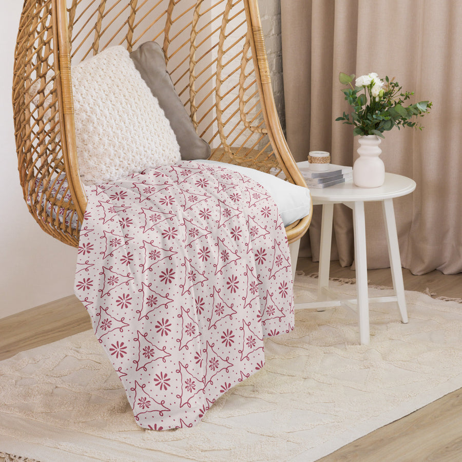 Alison Wild Stems Sherpa Blanket mockup 1