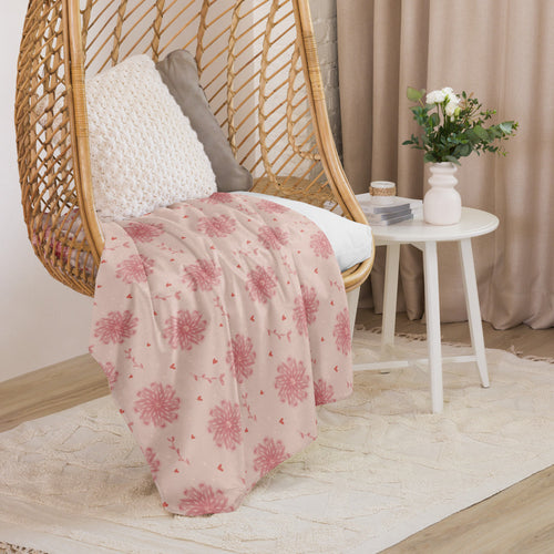 Delicate Romance 5 Sherpa Blanket mockup 1 pattern preview