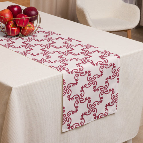 Alison Tangled Twirls Table Runner mockup 1 pattern preview