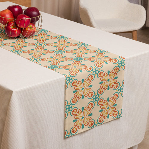 Citrus Tile Table Runner mockup 1 pattern preview