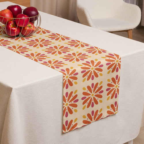 Sunburst Daisy Table Runner mockup 1 pattern preview