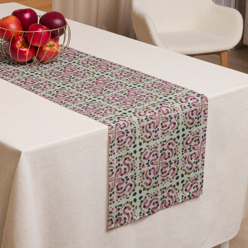 Serpentine Tile Table Runner mockup 1 pattern preview