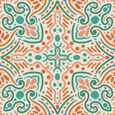 Teal Scroll Tile