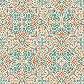 Teal Scroll Tile