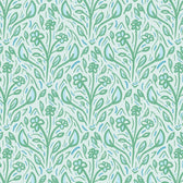 Teal Vine Damask