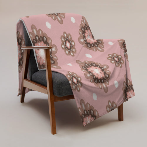 Mocha Medallion Fleece Blanket mockup 1 pattern preview