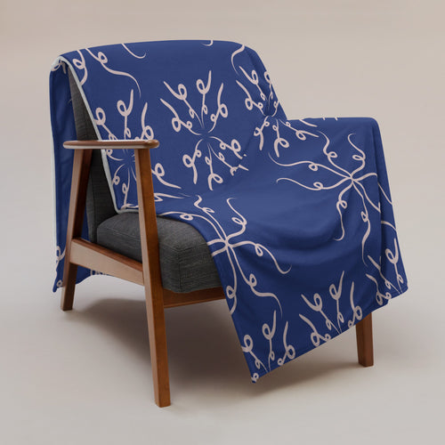 Curl Cross Fleece Blanket mockup 1 pattern preview