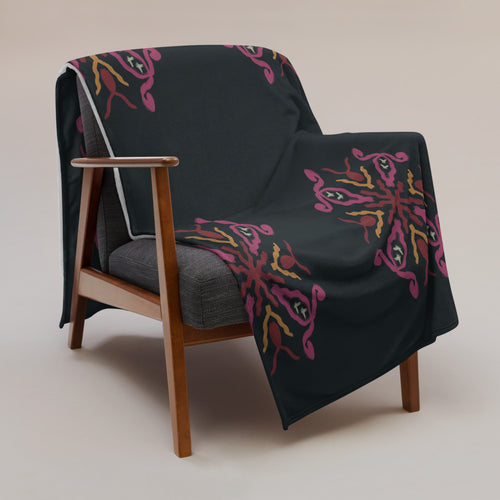 Serpentine Eye Fleece Blanket mockup 1 pattern preview