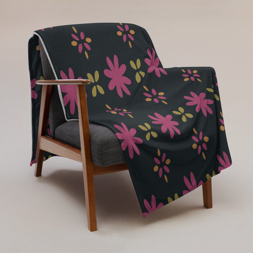 Disco Petal Scatter Fleece Blanket mockup 1 pattern preview