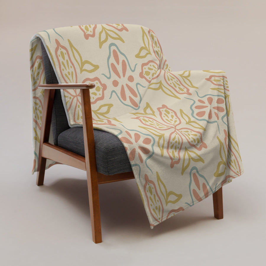 Picnik Tulip Fleece Blanket mockup 1