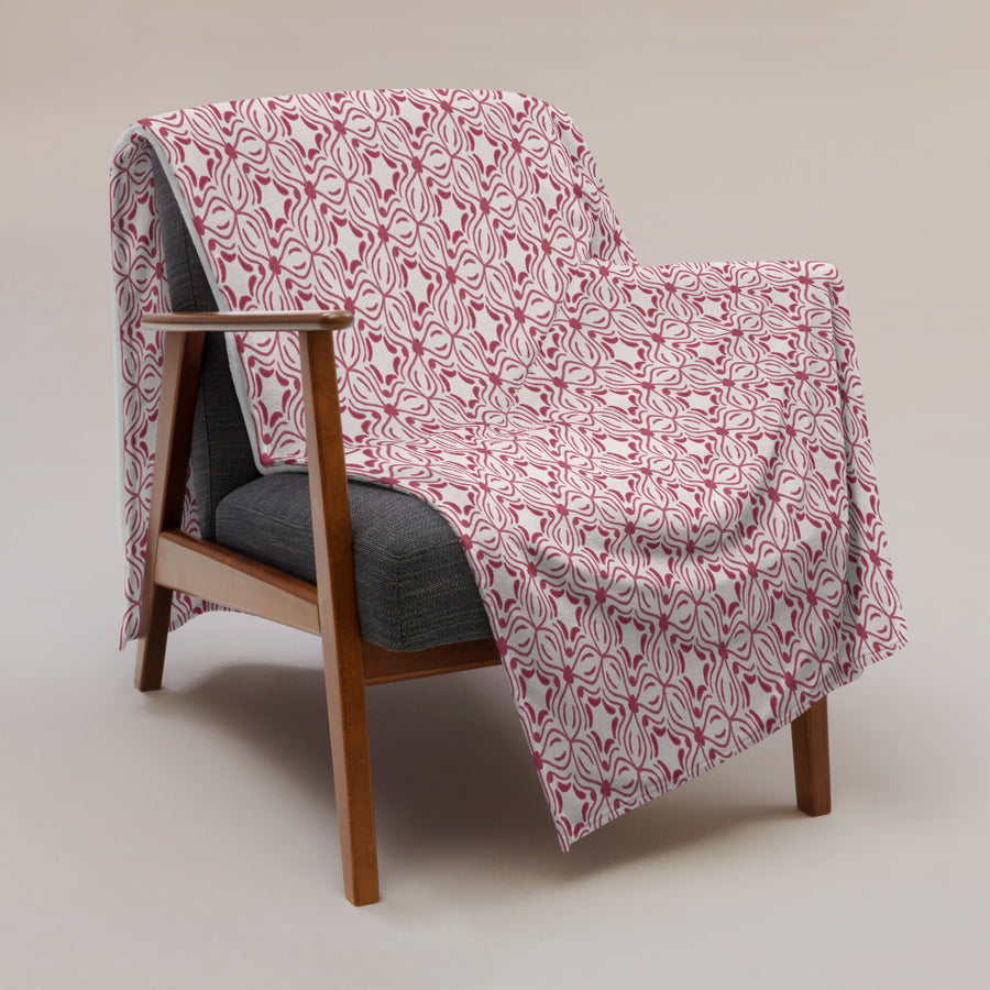 Alison Good Weeds Fleece Blanket mockup 1