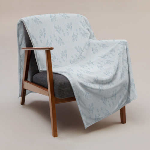 Misty Damsel Tea And Biscuits Fleece Blanket mockup 1 pattern preview