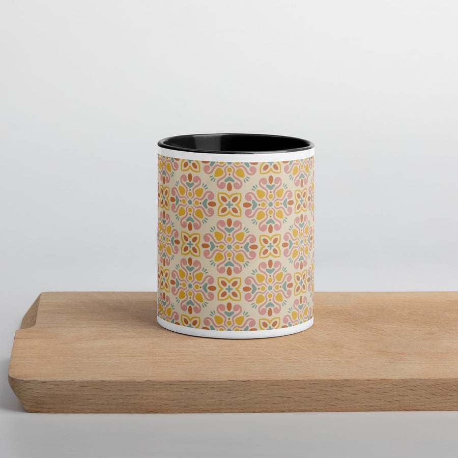 Picnik Bloom Color Inside Mug mockup 1