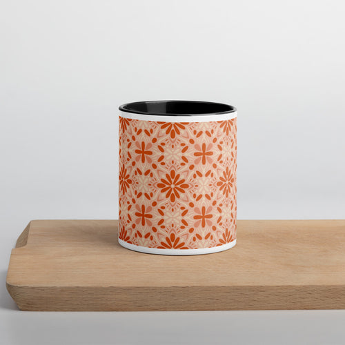 Peach Tonal Bloom Color Inside Mug mockup 1 pattern preview