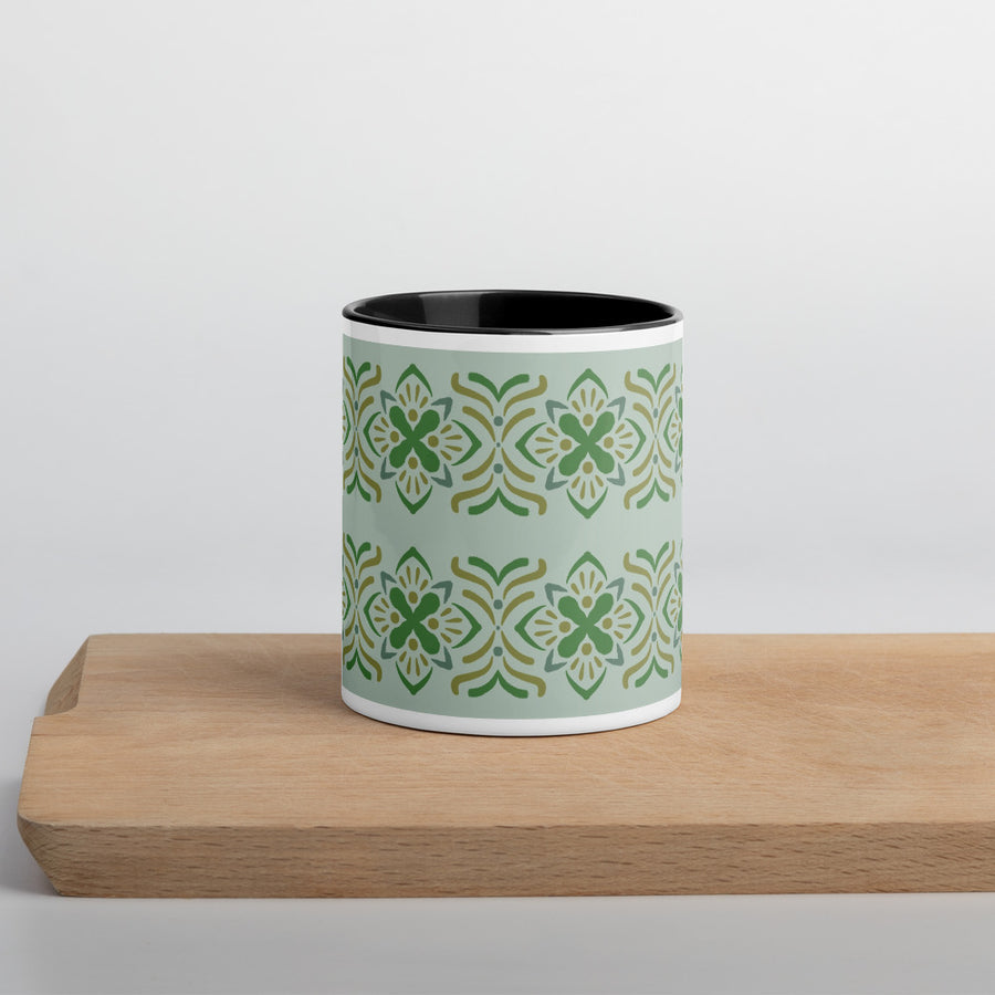 Olive Butterfly Color Inside Mug mockup 1