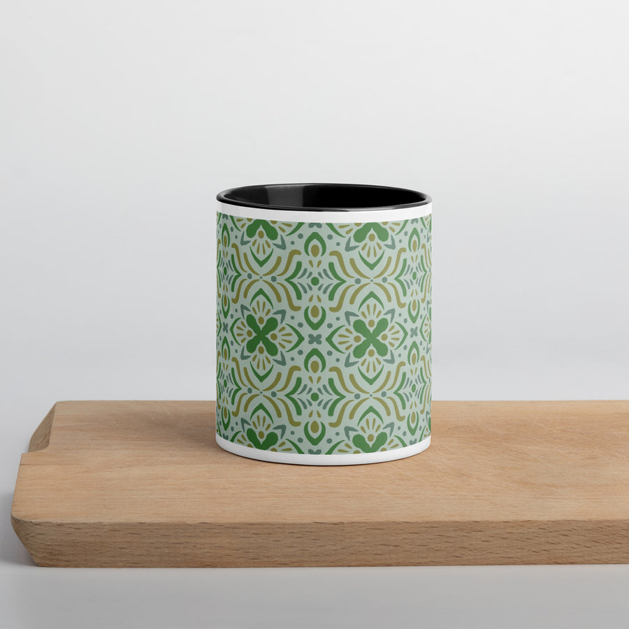 Mint Folk Color Inside Mug mockup 1