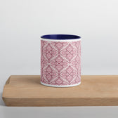 Rose Damask — 11 oz / Navy Inside