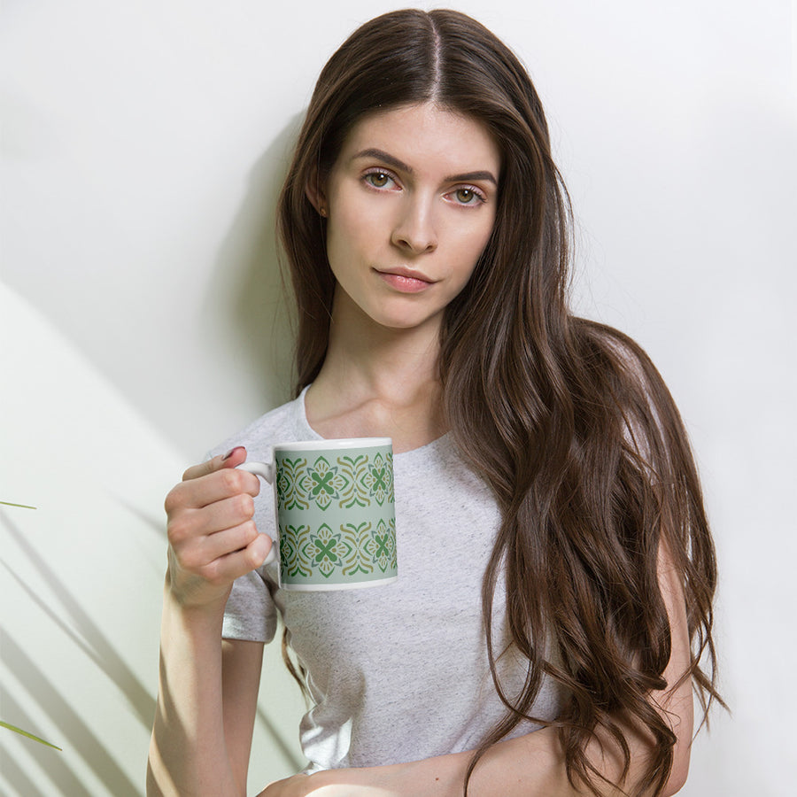 Olive Butterfly Mug mockup 1